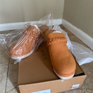 J. Crew Tan Suede Mules